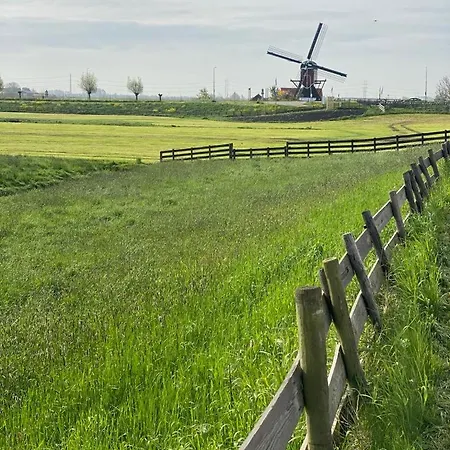Met Uitzicht Op De Polder Aan Het Water